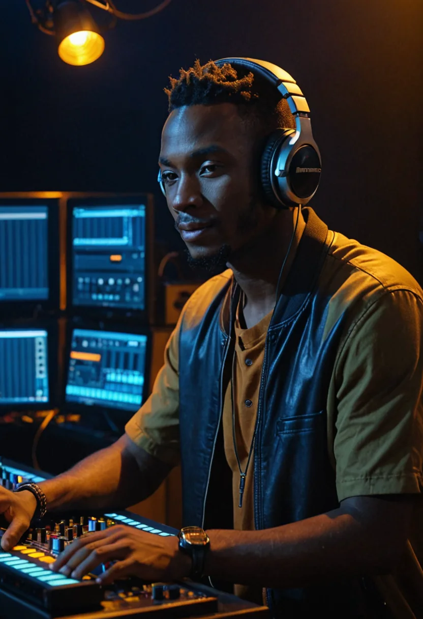 DJ Kesho at the sound desk